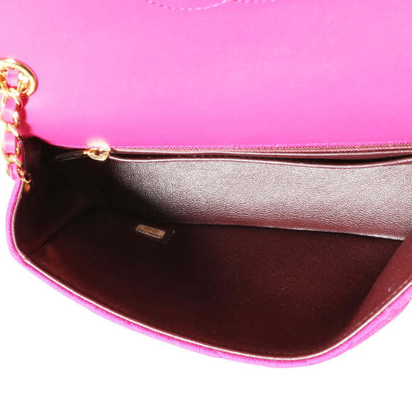 Chanel Fuchsia Jersey Quilted Chic With Me Mini Flap Bag - Picture 8 of 9